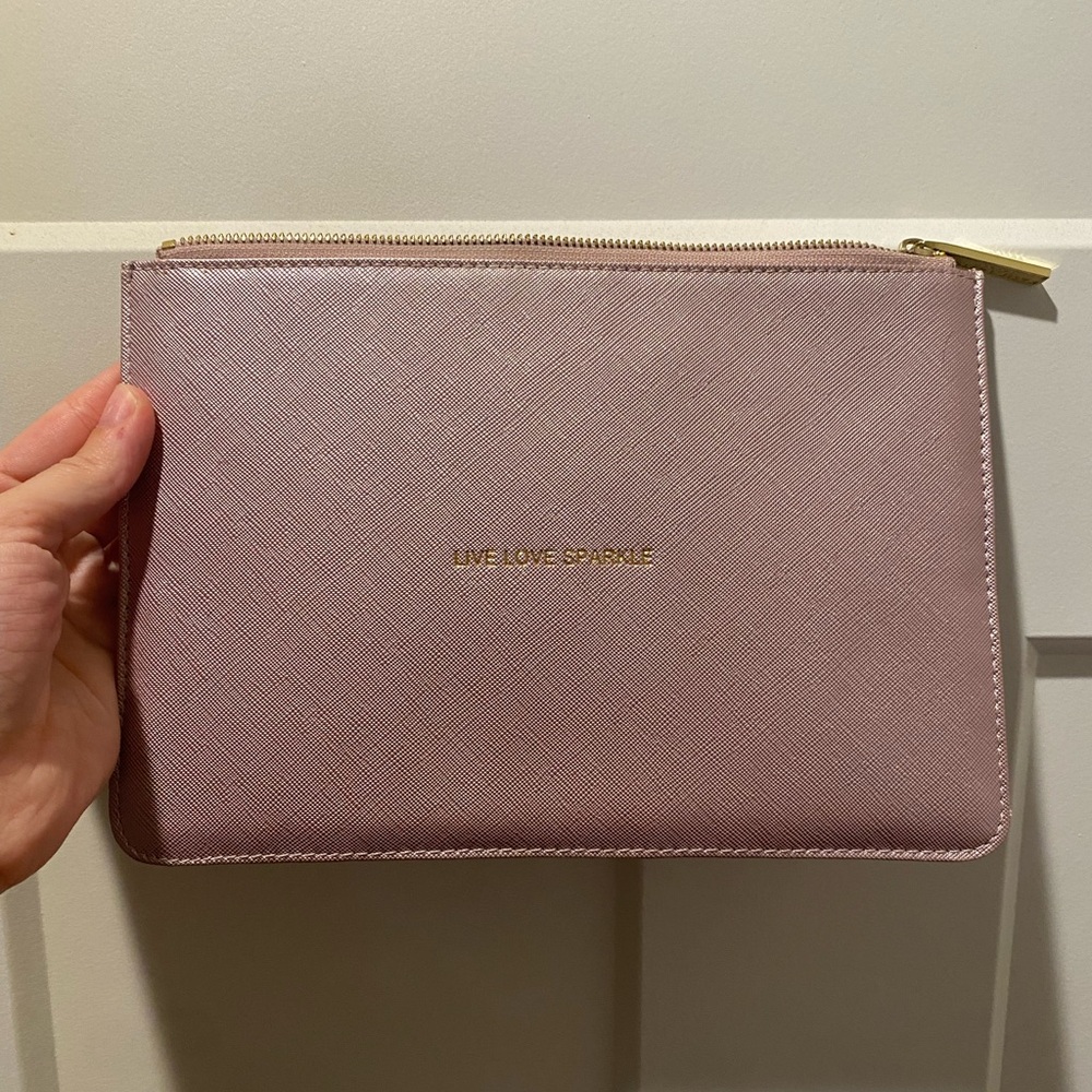 Kate London Champaign Pink Clutch Live Love Sparkle